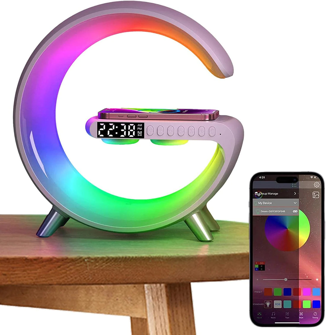 Stylish Smart Lamp Speaker and Charger